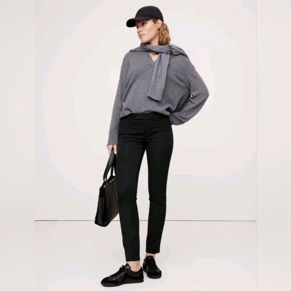 Banana Republic Mid Rise Sloan Slim Stretch Ankle Pants Black Size 4 RT$100 NWT